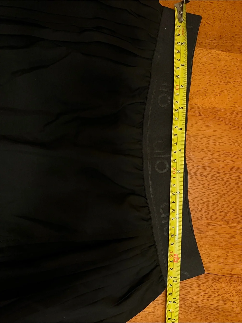 ALO Yoga Black Pleated Mini Skirt